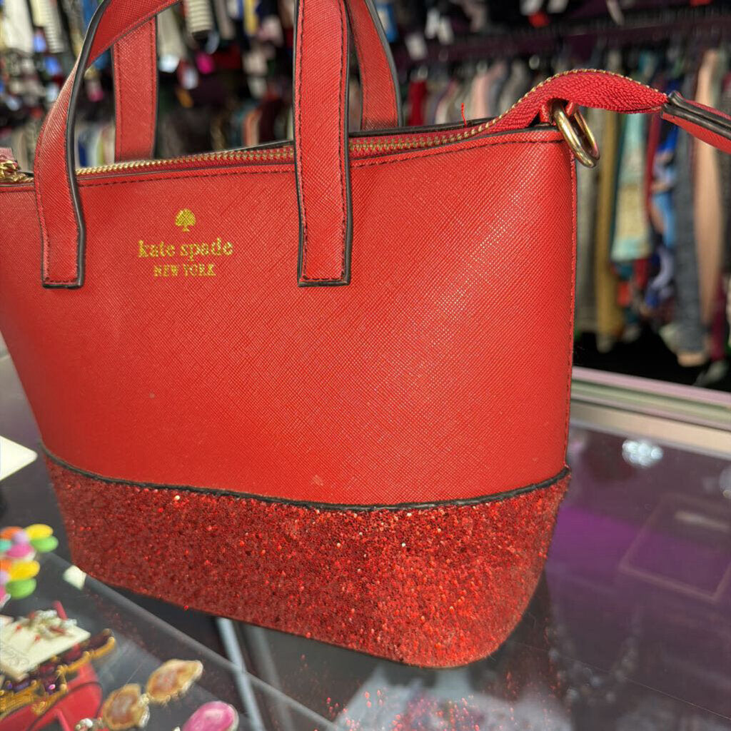Kate Spade Greta Court Ina Glitter Small Satchel No Long Strap