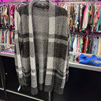 MD L/S plaid cardigan
