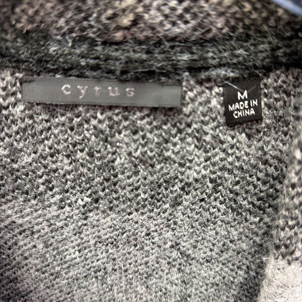 MD L/S plaid cardigan