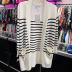 MD L/S NWT striped cardigan
