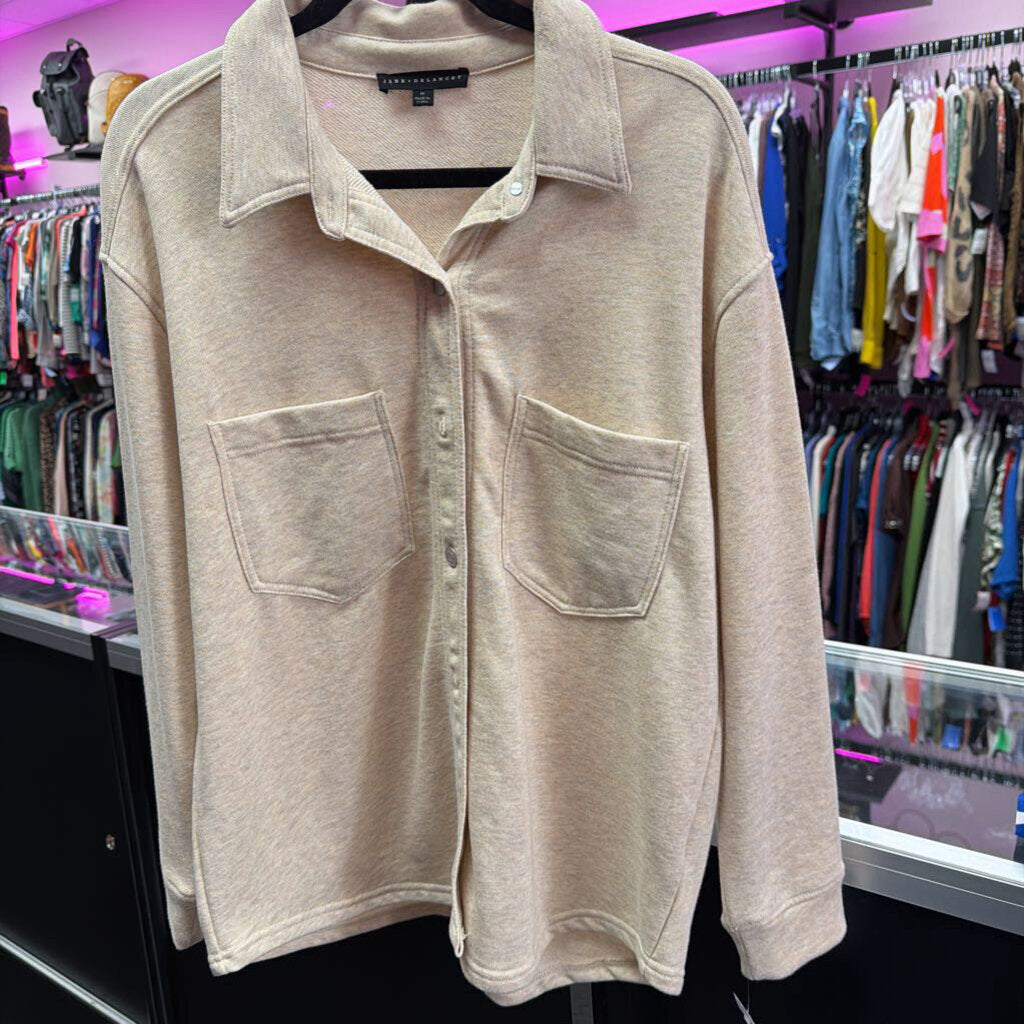 MD L/S B/F shacket w/front pockets