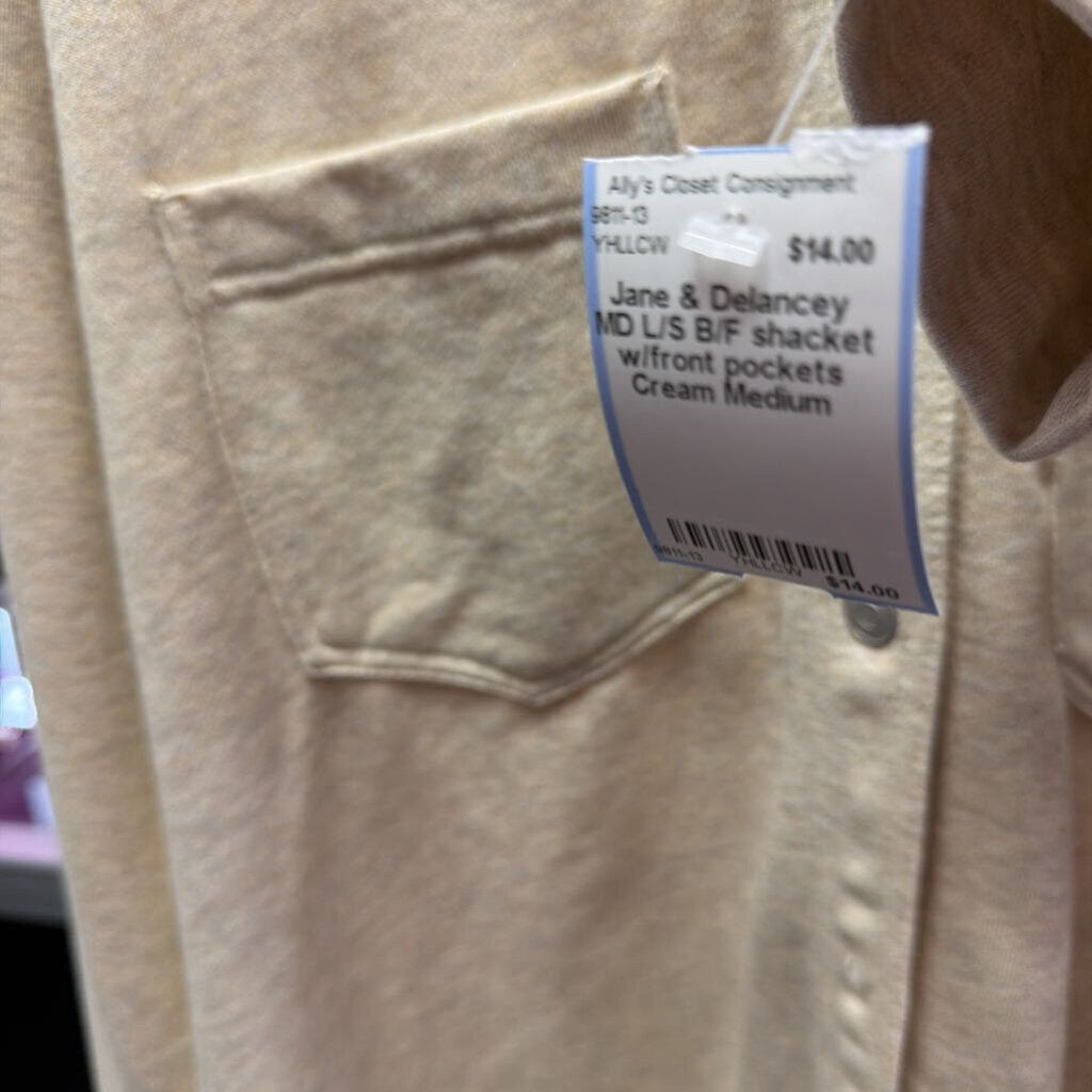 MD L/S B/F shacket w/front pockets