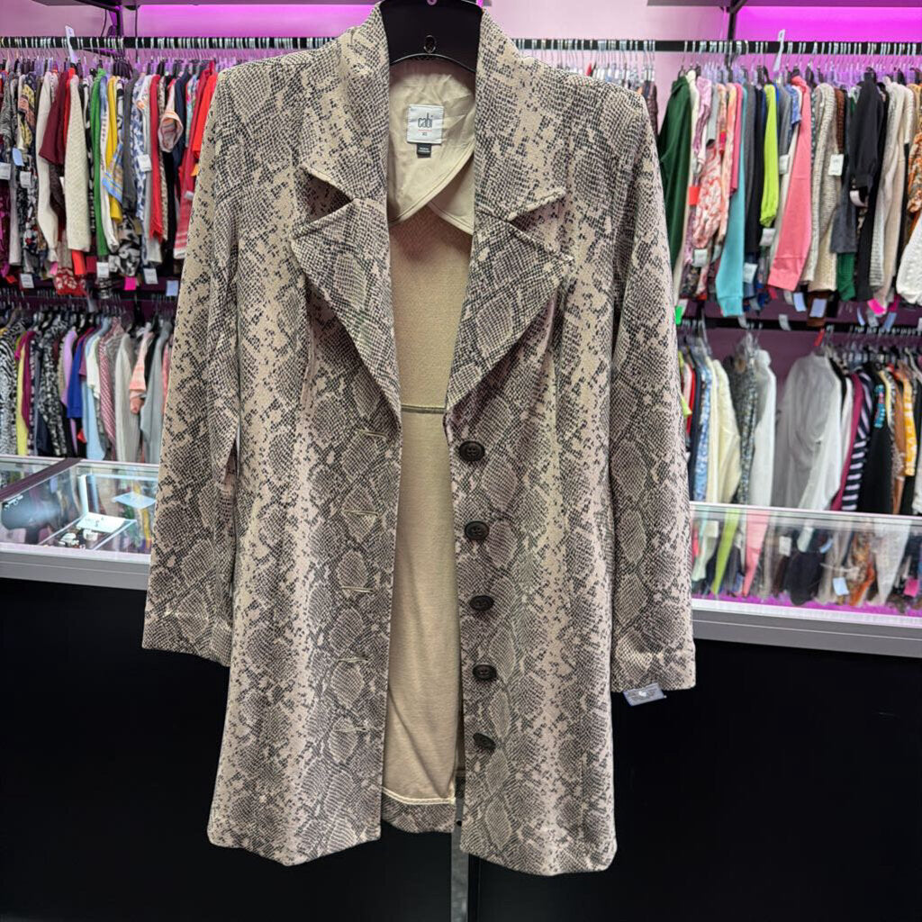 XS L/S B/F snakeskin print jacket