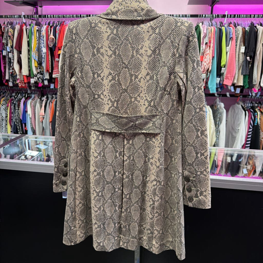 XS L/S B/F snakeskin print jacket