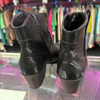 9.5 Sugar Reptile Embossed Faux Leather Bootie