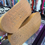 8/9 Jessica Simpson Faux Fur Lined Pink Patterned Trim Slipper