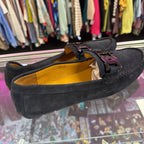 9.5 Vaneli Aiker Driving Moccasin Loafer Suede Chain Detail