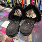 9.5 Birdies Dove Furry Pointed Slide on Shoe