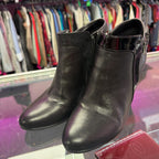 7.5 Bandolino Bdliron Ankle Leather Bootie Patent Trim