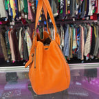 Tod's Vintage Leather Wooden Toggle Shoulder Bag