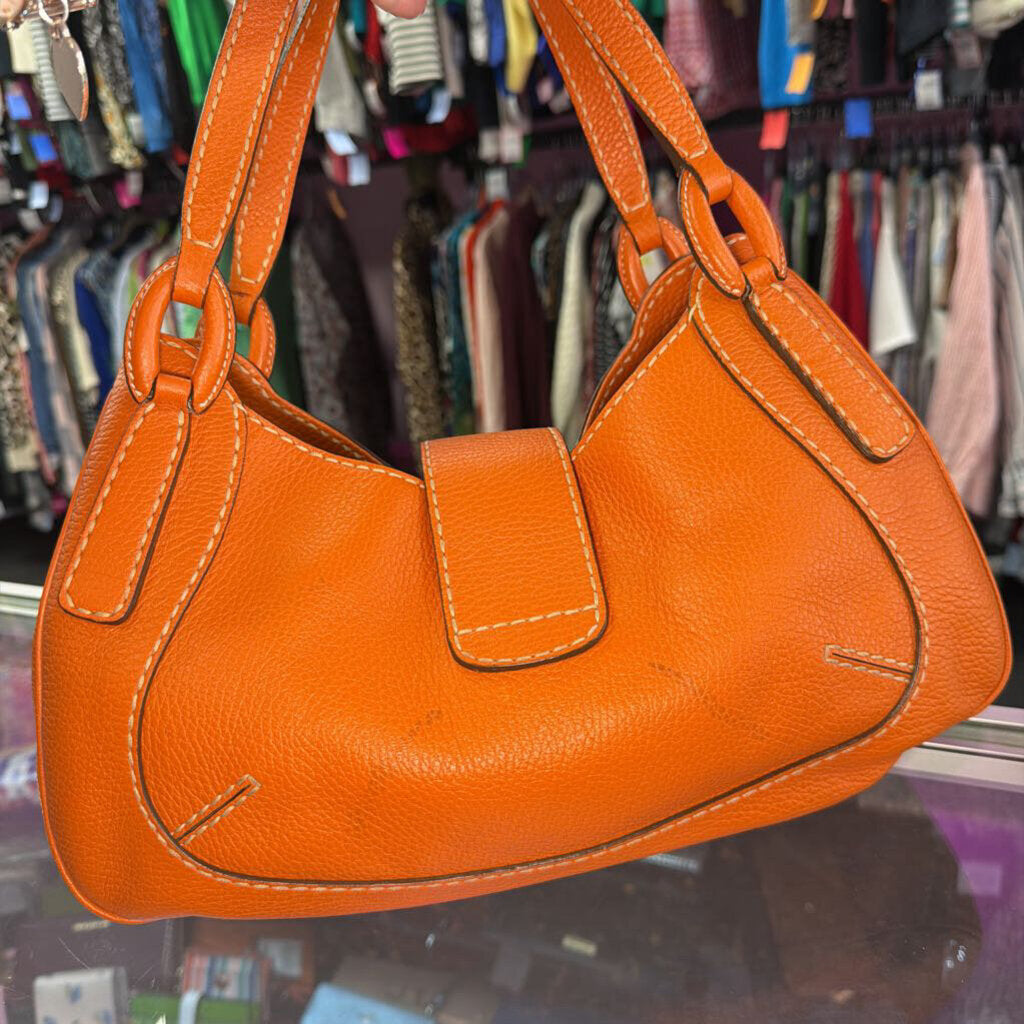 Tod's Vintage Leather Wooden Toggle Shoulder Bag