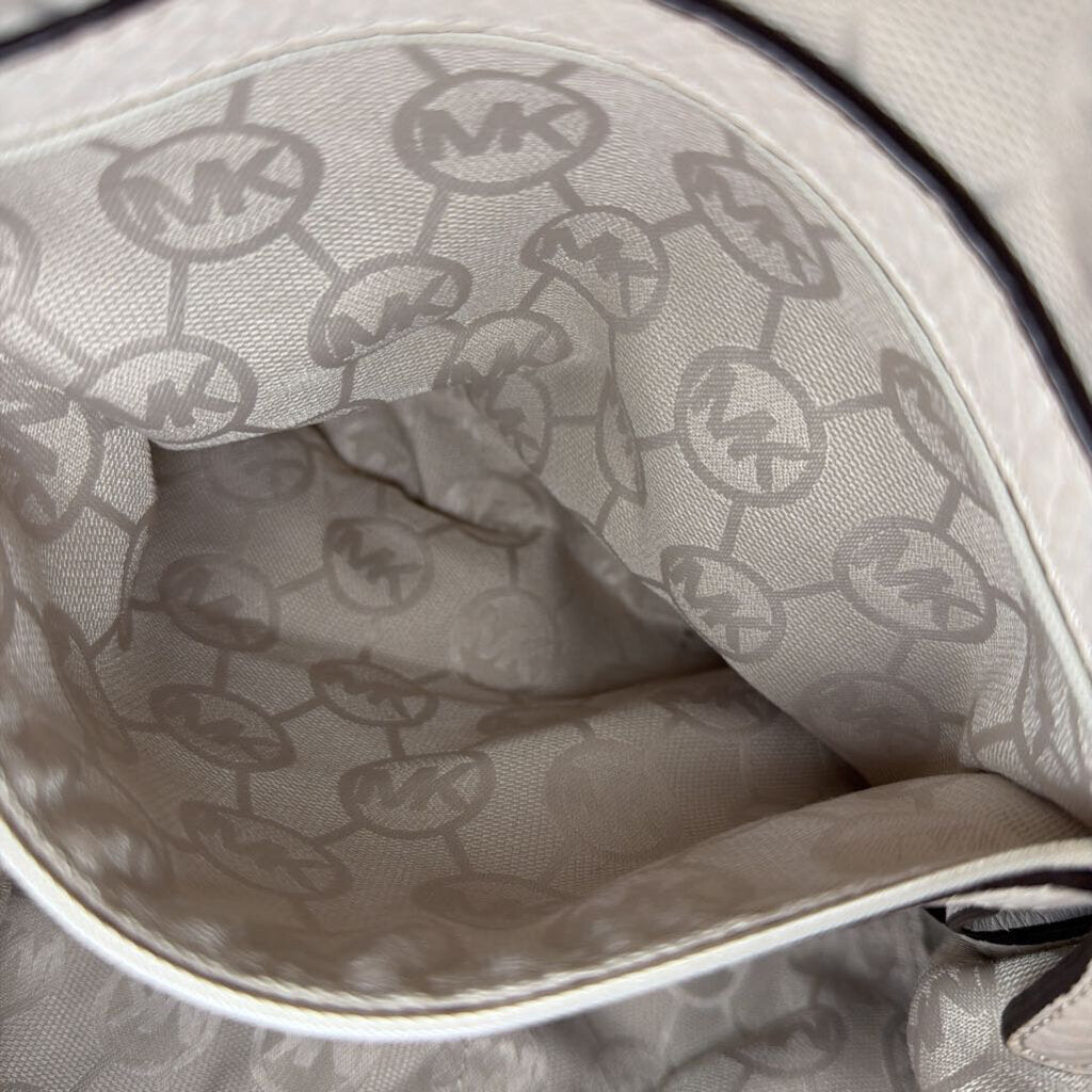 Michael Kors Reptile Embossed Leather Drawstring Shoulder Bag