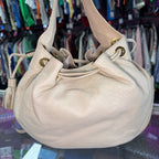 Michael Kors Reptile Embossed Leather Drawstring Shoulder Bag