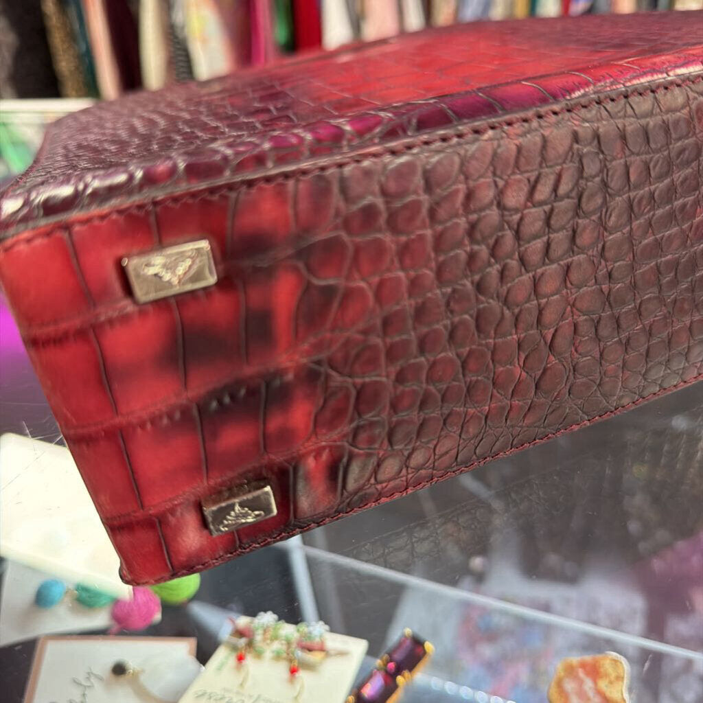Robin Marc Vintage Croco Embossed Structured Tote