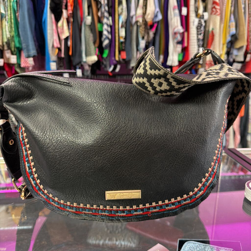 Jessica Simpson Cassidy Crossbody Vegan Leather Embroidery Detail