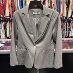 MED L/S One Button Solid Blazer