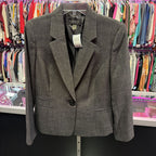 10 L/S One Button Solid Blazer