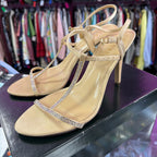 8.5 Ralph Lauren Nude Rhinestone Strappy Heel