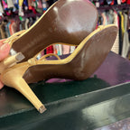 8.5 Ralph Lauren Nude Rhinestone Strappy Heel