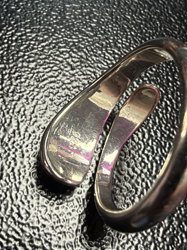 925 Sculptural Bypass Wrap Ring3 Grams