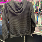 MD L/S Z/F quilted hoodie w/muff pocket