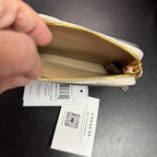 Coach Zip Card Case Signature Canvas Floral