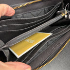 Michael Kors NWT Jet Set Travel Pebbled Leather Long Zip Wallet