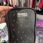 Aimee Kestenberg Just Saying Pebbled Leather Studded Phone Bag