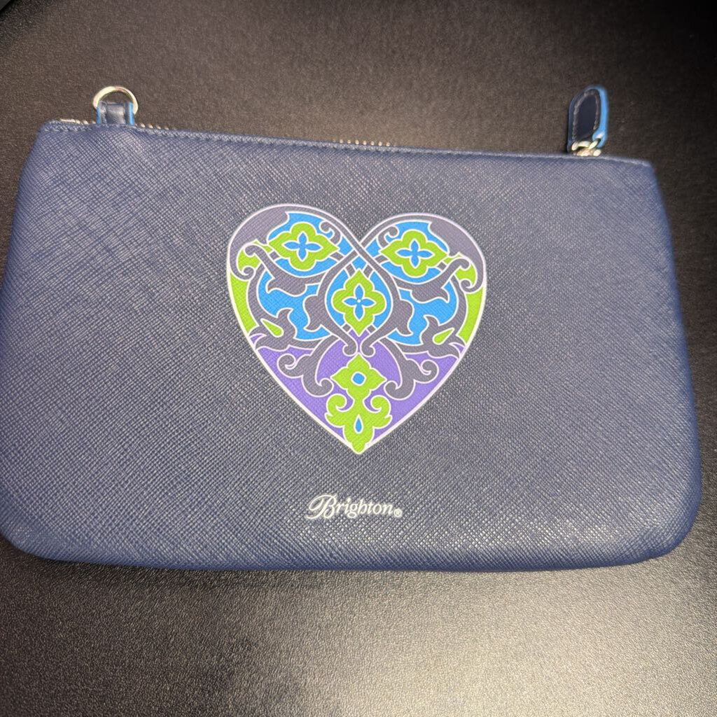 Brighton Summer Heart Mini Pouch Has Strap Connectors No Strap