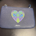 Brighton Summer Heart Mini Pouch Has Strap Connectors No Strap