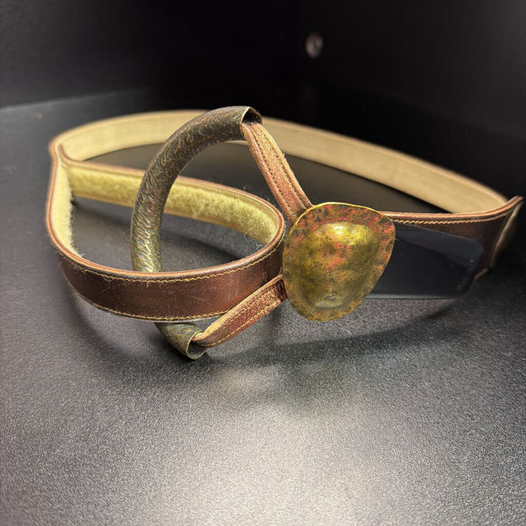 Chico's MD/LG Metallic Gold Belt