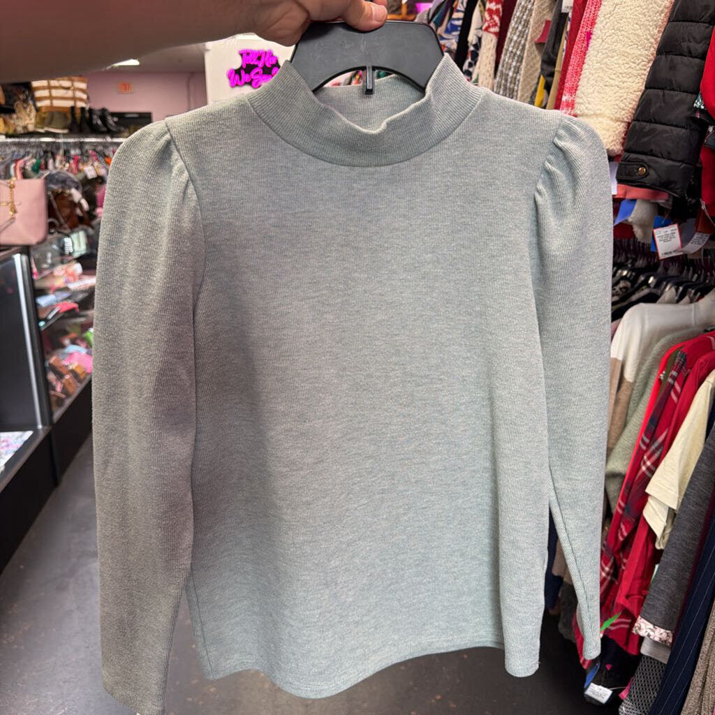 SM L/S Ribbed Solid Top