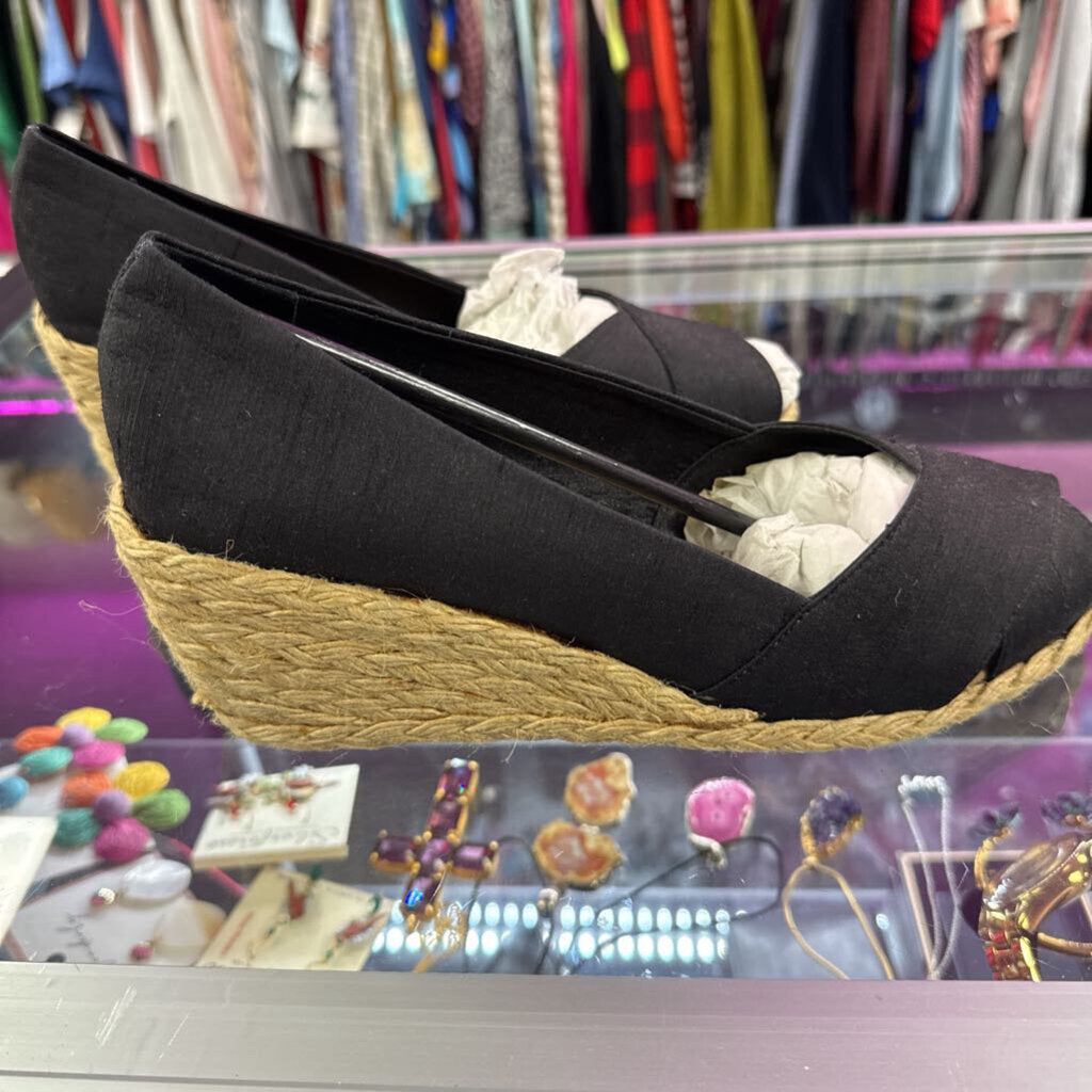 8 Ralph Lauren Criss Cross Elastic Wedge Espadrille