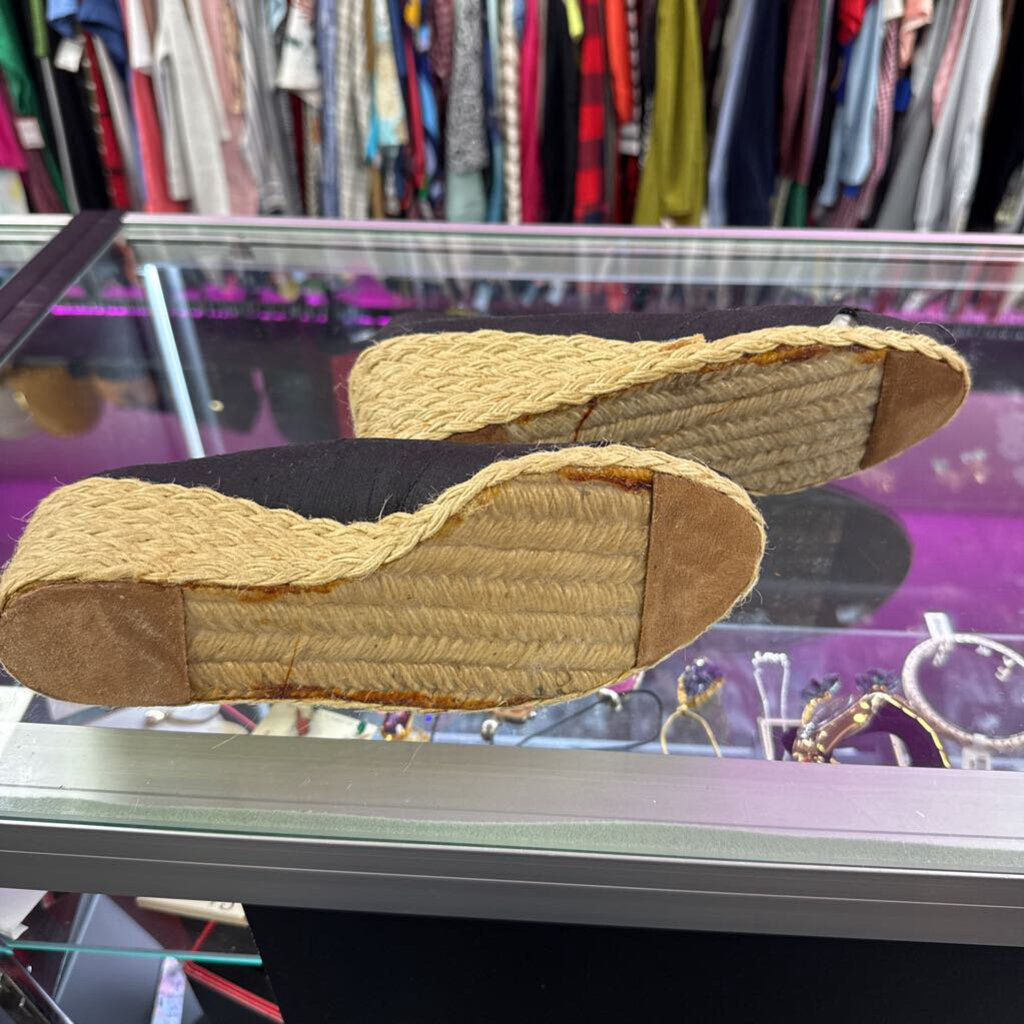 8 Ralph Lauren Criss Cross Elastic Wedge Espadrille