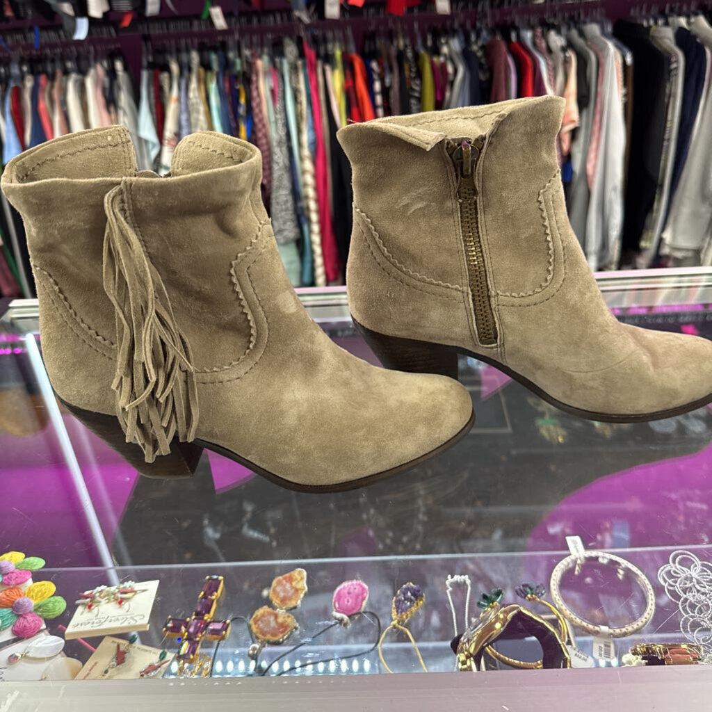 8.5 Sam Edelman Louie Ankle Fringe Bootie