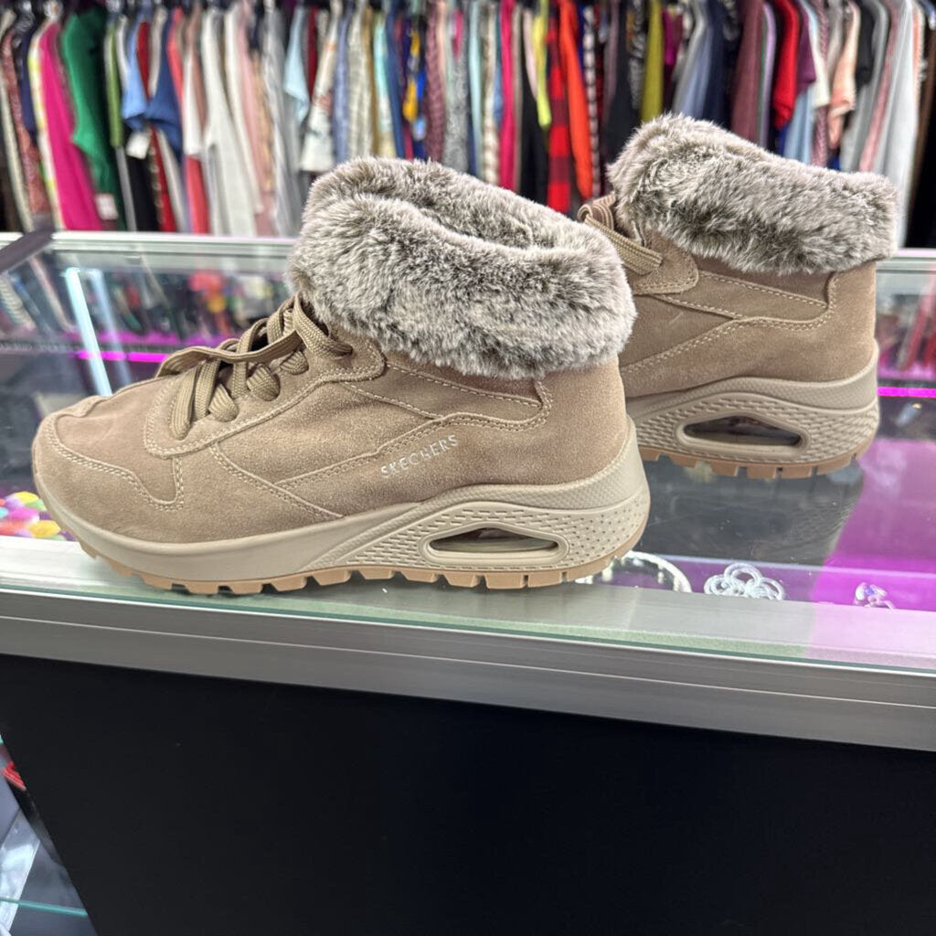 9 Sketchers Street Uno Rugged Wintrintress Faux Fur-lined Sneaker Boots