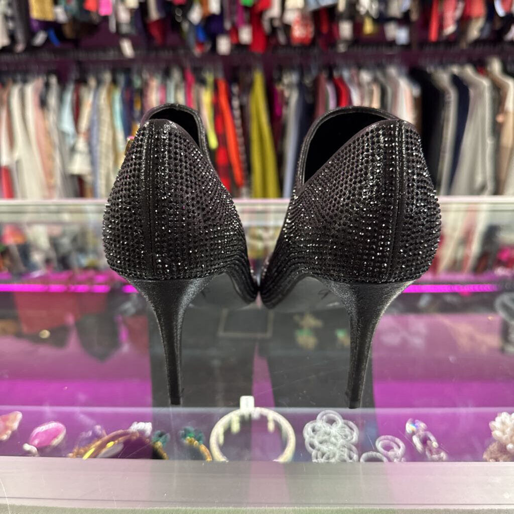 8 Express Sparkle Side Zip Silhouette Bootie