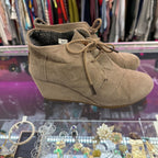 7.5 Toms Desert Wedge Ankle Booties Suede