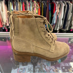 7 Lucky Brand Suede Combat Lace Up Boot